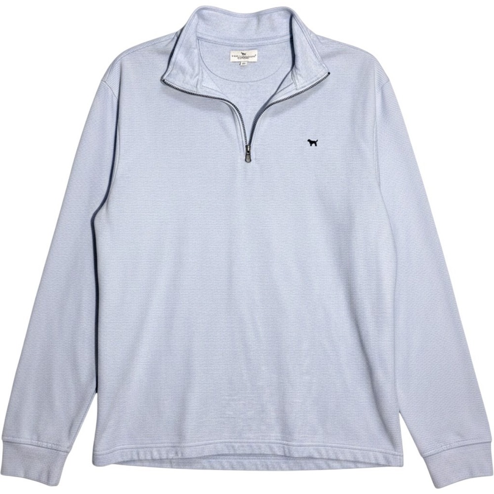 Simply Southern Blue Striped Quarter Zip Pullover Women Large Preppy Casual EUC